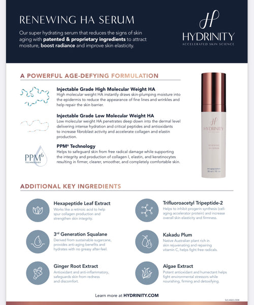 Hydrinity Renewal HA Serum