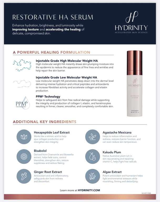 Hydrinity Restorative HA Serum