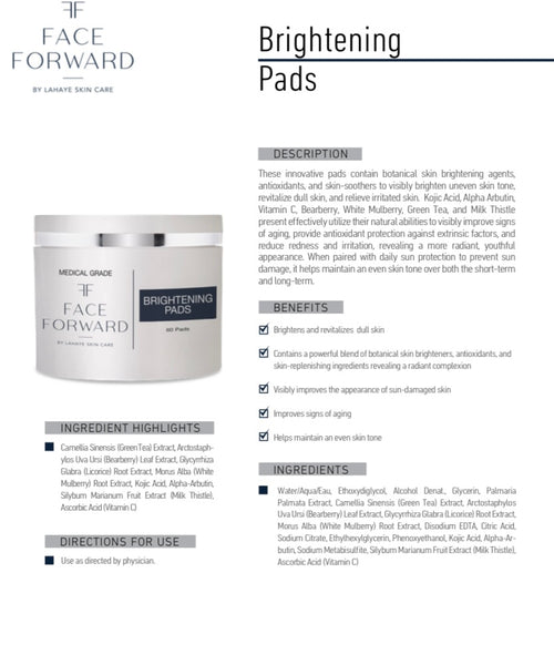 Brightening Pads with 4% Hydroquinone