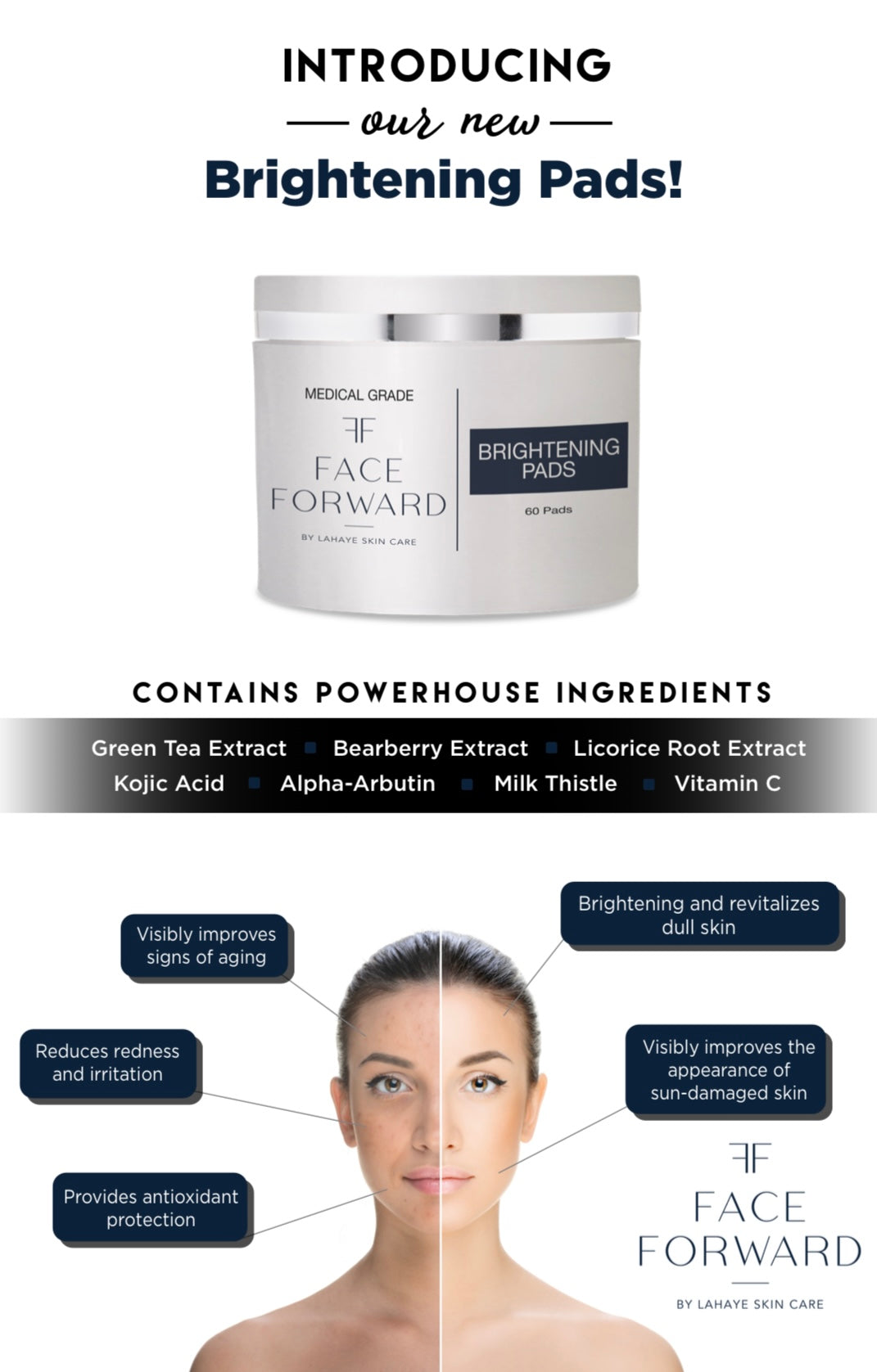 Brightening Pads with 4% Hydroquinone